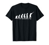 Funny Human Skeet Shooting Player Evolution Clay Shooter T-Shirt