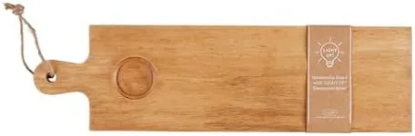 Mud Pie Wood Light Ups Serving Boards, 7" x 21", BROWN