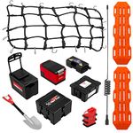 GLOBACT 10Pcs RC Crawler Roof Simulation Decoration Luggage Net/Fishing Box/Oil Drum/Shovel/Antennas/Recovery Board for 1/10 Traxxas Trx4 Trx6 AXIAL SCX10 Redcat GEN 7 8 Rc4wd Accessories, 267B