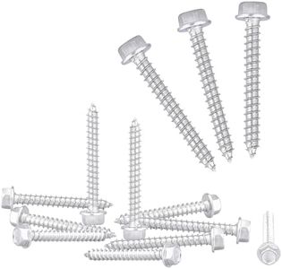 Bolt Dropper Hex Head Screws Nut Washer Kit - 1/4"-20x2 Screw Nuts and Bolts Assortment Kit in Silver Finish - AISI 304 Stainless Steel - Corrosion Resistant - Set of 25pcs
