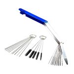 Xinyebingxue CarburettorJet Cleaning Tool Multi-size Cleaning Wires Set Includes 13 Wire Torch Tip Cleaner Tool, 10 Cleaning Needles and 5 Nylon Brushes for Welding Nozzle, Snow Blower