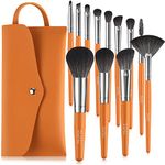 Makeup Brushes DUAIU Make Up Brushes Set 12Pcs Professional Makeup Brush Set Premium Synthetic Foundation Blending Face Powder Blush Concealers Eye Shadows Make Up Brush Kit with Bag