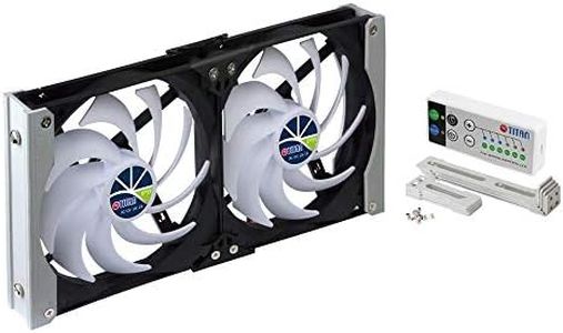 TITAN- 12V DC Double Rack Mount Cooling Fan with Timer for RV/Caravan/Bus Life -TTC-SC20(A) (90mm)