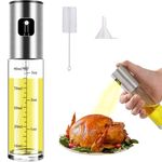 Olive Oil Sprayer Mister Spritzer for Cooking Air Fryer Oil Dispenser Bottle with Bottle Brush and Replace Tube for Vinegar Soy Sauce Mini Kitchen Gadgets for BBQ,Making Salad, Baking, Grilling