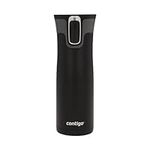 Contigo West Loop 2.0 Stainless Steel Travel Mug with Leak-Proof Lid, Vacuum-Insulated Mug for Coffee and Tea, Matte Black, 20 oz (591 mL)