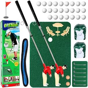Wassteel Mini Golf Toys for Kids - Funny Gifts, Retirement Gift - Two Mini Golfers for Parent-Child Interaction - Fun Play Indoor Games - Family Game for 6-9 Year Old Boys & Girls (2*Red)