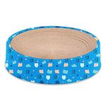 Foodie Puppies Scratching Post with Catnip for Cats and Kittens (Round Crater) | Corrugated Cat Scratcher Cardboard for Indoor Cats, Kitten for Furniture Protection, Durable Texture Design