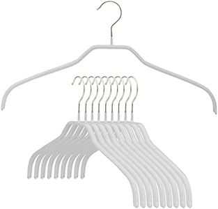 MAWA Ft Reston Lloyd Silhouette Series Non-Slip Space Saving Clothes Hanger for Shirts and Dresses, Style 41/F, Set of 10, White, Pack of 10, 10 Piece (12138)
