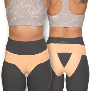 FEMME JOCK Pelvic Support Belt for Women - Pregnancy & Postpartum Uterus Girdle, SPD, Prolapse, Vulvar Varicosities Support Band - Low Waist, Beach Sand, X-Small fits waist 24" up to 29"