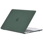 EooCoo Case compatible for NEW Macbook Pro 13 inch M2 M1 A2338 A2251 A2289 A2159 A1989 A1706 with Touch Bar, 2023-2017 Released, Plastic Hard Shell Cover, Matte Surface, Midnight Green