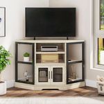 DWVO Farmhouse Corner TV Stand for 