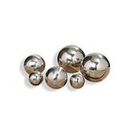 Crosby Street 6 Piece Stainless Steel Gazing Ball Set, Ranging in Size from 1 to 2 1/4 Inches Diameter for Homes and Gardens, Ornamental Mirror Globes Orbs, Spheres, Bowl Fillers