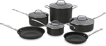 CUISINART 66-10 Chef's Classic Nonstick Hard-Anodized 10-Piece Cookware Set, Black