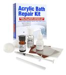 Acrylic Bath Repair Kit White. UK Made Specialist Acrylic Solution for Repairing Chips Scratches Dents & Hairline Cracks on Acrylic Plastic, Fibreglass and Stone Resin Baths & Shower Trays