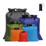 6 Pcs Waterproof Dry Bags Dry Sack Dry Pouch Portable Big Capacity Combo Pouch Snorkeling Bag Drifting Bag for Travel Rafting Drifting Swimming Snorkeling Camping Cycling Fishing Kayak Accessories