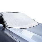 WIN.MAX Car Windscreen Cover,Winter Windshield Magnetic Cover,Heavy Duty Ultra Thick Protective Windshield Ice Cover Snow Frost Dust Sun Shade Protector 4 Layers in All Weather(Large Size 193 * 126cm)