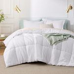 Bedsure Twin Comforter Set - White Basket Weave Down Alternative Comforter Set Twin/Twin XL Size, Lightweight All Season Bedding Set with 1 Pillow Sham