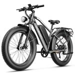 Jasion EB5 MAX Electric Bike for Adults, 48V 15Ah Removeable Battery, 1500W Peak Motor, 26'' x 4'' Fat Tire Ebike, 45+ KMH Speed, Cruise Control, with 7-Speed Gears Electric Mountain Bike
