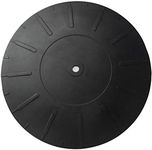 7 inch Turntable Platter Mat Rubber Silicone Turntable Slipmat Pad for All LP Vinyl Record Players Black