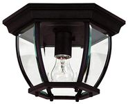 Kenroy Home 16277BL Dural 1-Light Flush Mount, Black