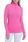 TCA Women's Lightweight Fusion Quickdry Long Sleeve Half-Zip Running Top - Liquid Pink Heather, M