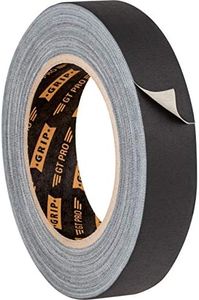 GRIP Eventbasics GT PRO - Nastro adesivo in tessuto nero, 25 mm x 25 m