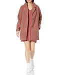 Amazon Brand - Daily Ritual Women's Teddy Bear Fleece Oversized-Fit Lapel Coat, Dusty Rose, Medium