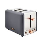 Tower T20036RGG Cavaletto 2-Slice Toaster with Defrost/Reheat, Stainless Steel, 850 W, Grey and Rose Gold