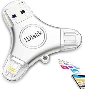 iDiskk Mfi Certified 256GB iPhone Flash Drive Photo Stick,Photo and Video Backup for All Models of iPhone,iPad,MacBook,Android Phones and Windows Computer, Photo Storage