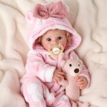 BABESIDE Lifelike Reborn Baby Dolls - 17 Inch Soft Body Realistic-Newborn Baby Doll Girl Blond Curly Hair Real Life Baby Dolls with Gift Box for Kids Age 3+ Collectors