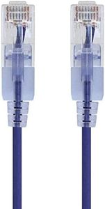 Monoprice Cat6A Ethernet Patch Cable - 5 feet - Purple | Snagless RJ45 550Mhz UTP Pure Bare Copper Wire 10G 30AWG 10-Pack - SlimRun Series
