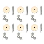 Milisten 20 Set Teddy Bear Craft Joints Plush Animal Bear Doll Joint Bolt Washers Set Multi Purpose Rotatable Wooden Joints for Craft Project 40MM