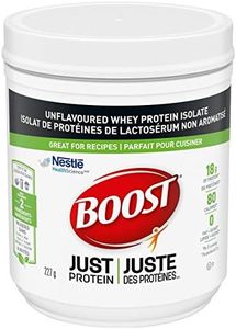 Boost JUST Protein Unflavoured Instant Whey Protein Isolate Powder, 227 Grams (Pack of 1) - Packaging May Vary