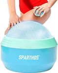 Sparthos Cold Massage Roller Ball - Fitness Cryosphere Massager - Cryo Cryocup Ice Massage Cups - for Muscle, Face, Body Muscles - Manual Polar Icing Cooling Balls - Freeze Tools (Mint/Blue, 60mm)