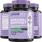 Adrenal Support & Cortisol Manager Supplement│ Non-GMO Capsules with Adaptogenic Herbs, Ashwagandha Extract, Rhodiola Rosea for Natural Energy, Fatigue, Stress & Anxiety Relief, Focus, Mood Boost