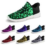 Padgene LED Light Up Shoes for Men Women, Light Fiber Optic LED Shoes Luminous Trainers Flashing Sneakers USB Charging Lace Up Couples Shoes for Festivals, Halloween, Christmas Party Black