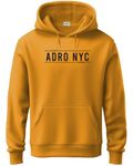 ADRO Hoodies for Men | Printed Hoodie for Men | Cotton Hoodie | Mens Hoodies | Sweatshirt for Men | Hooded Hoodie|H24-ADRO-MU-L Mustard