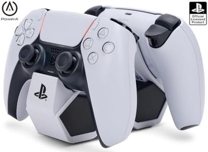 PowerA Twin Charging Station for Dualsense Wireless Controllers, Charge, Sony PlayStation, PS5, Officially Licensed