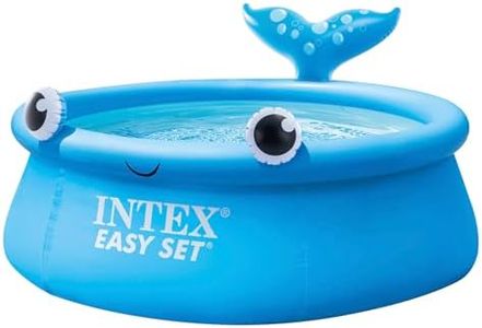 Intex, Piscina Infantil Ballena, Easy Set, Forma Redonda, Ø183x51 cm, 880 litros, Montaje 10 min, con Orificios para depuradora (no incluida), Piscinas hinchables para niños, +3 años (58100)