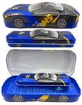 FunBlast Metal Car Pencil Box for Kids – Double Layer Metal Pencil Case for Kids Boys/Pencil Case for Students School Supplies - Stationery Set Organizer Birthday Return Gift for Kids (Blue)