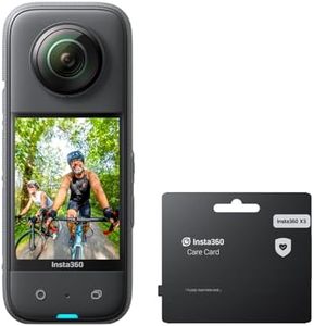 Insta360 X3 mit X3 Care Garantiekarte - wasserdichte 360°-Action-Kamera mit 48MP 1/2"-Sensoren, 5,7K 360°-Active HDR-Videos, 72MP 360°-Fotos, 4K Einzelobjektiv, 60fps Ich-Modus, 2,29"-Touchscreen