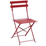 Bolero Pavement Style Steel Chairs Red for Indoor and Outdoor 800X387X471mm 2pc