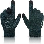 Achiou Winter Gloves for Men Women, Touch Screen Texting Warm Gloves with Thermal Soft Knit Lining,Elastic Cuff
