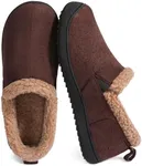 Zizor Men’s Zermatt Plush Suede House Slippers Memory Foam(Chesnut Tan,Size 12)