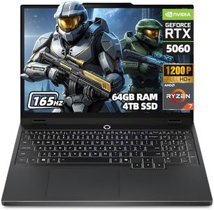 Lenovo Legion 5 Gaming Laptop, 15.3" WUXGA 165Hz Display, Ryzen 7 260, RTX 5060 8GB GDDR7 115W, 64GB DDR5, 4TB SSD, Wi-Fi 6, AI-Powered, Windows 11 Home, Black