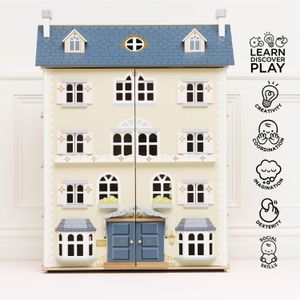 Le Toy Van Palace Wooden Dollhouse – Large Classic Playhouse