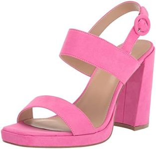 Madden Girl Women's Mine Heeled Sandal, Pink Fabric, 10, Pink Fabric, 10