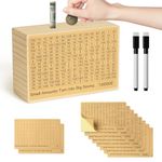 Bemaystar Money Saving Box-Wooden Money Box, 10000 Savings Challenge Piggy Bank for Adults Kids