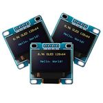 XTVTX 3PCS 0.96 Inch OLED Module 12864 128x64 Driver IIC I2C Serial Self-Luminous Display Board Compatible with Arduino PI (Blue and Yellow)