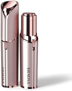 Kradaa Facial Hair Removal for Women: Electric Face Razor with LED Light - Painless & Instant Results Mini Shaver for Travel Use (Rose Gold)